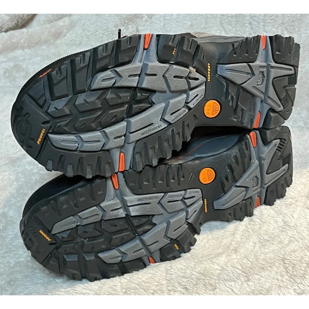 Timberland PRO Mens Work Boots 7.5 Steel Toe Grey‎ Black Hiking Shoes 87030 Y2K